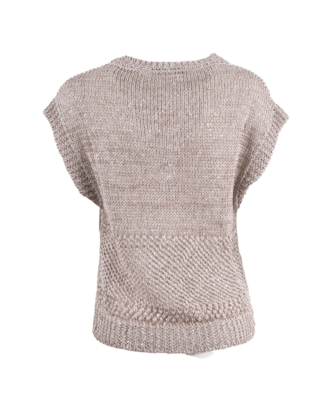 shop D.EXTERIOR  Top: D Exterior top in misto lino.
Girocollo ampio.
Senza maniche.
Effetto traforato. 
Composizione: 53% lino, 27% poliestere, 20% poliammidica.
Made in Italy.. 60451-8LINO number 2959247